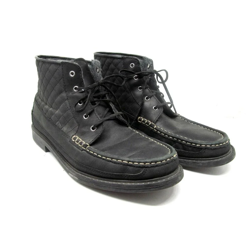 Cole Haan Maine Pinch Mens Black Leather Quilted Ankle Boots US 10 M